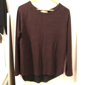 Purple sweater w black layer